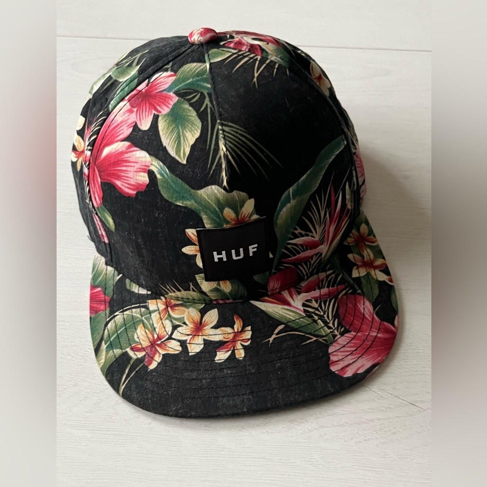 HUF Black Floral SnapBack Cap